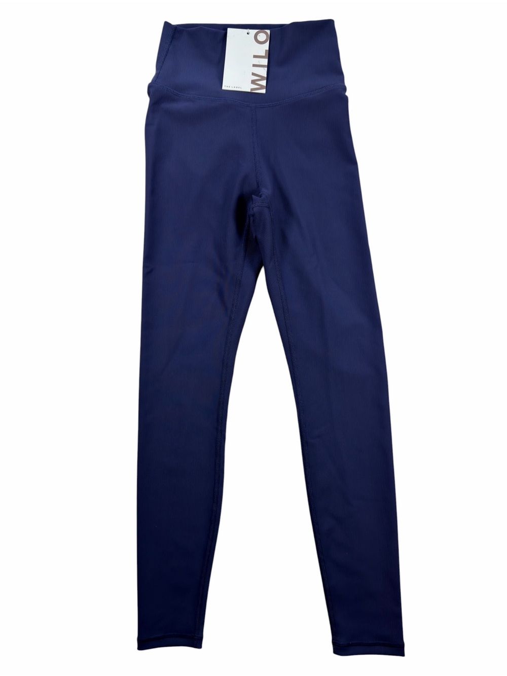 Wilo The Label Navy High-Rise Ribbed Women's Leggings Size XS